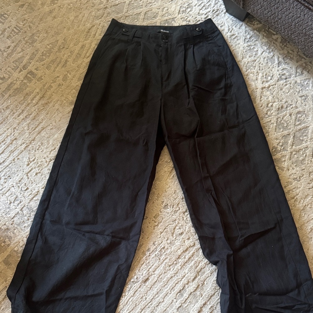 Madewell Harlow Black Wide-Leg Pants